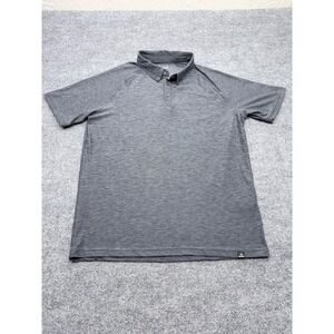 Bauer Hockey Canada Polo Shirt Mens Large L Grey Heathered XXX Short Sleeve